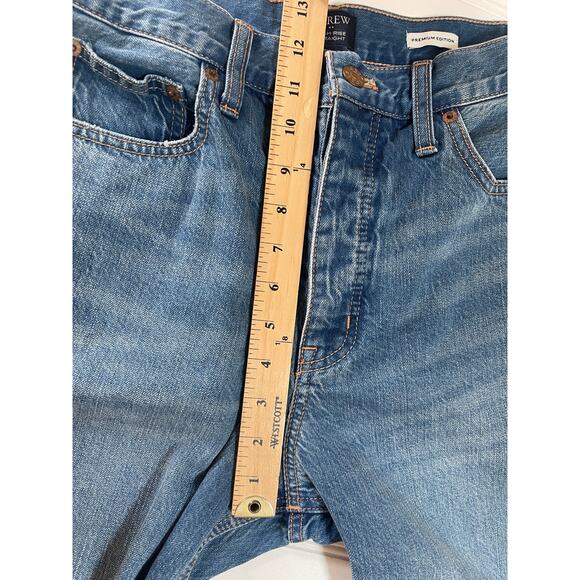 J. Crew High Rise Straight Denim Blue Jeans Button Fly - Size Women's 30 - Picture 5 of 8